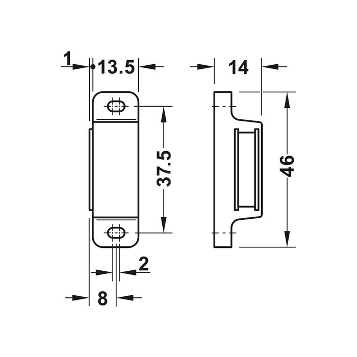 Magnetic Catch, Pull 4.0 kg