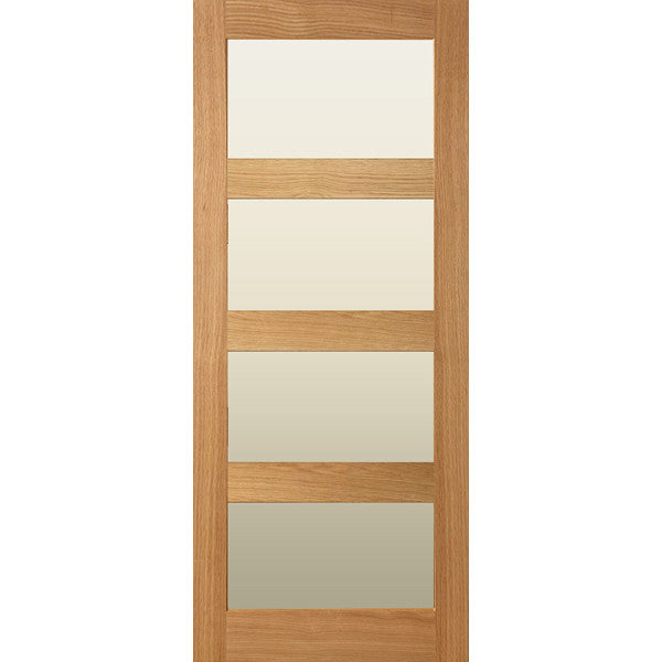 Interior door, internal door, solid oak, 4 panel door, glazed door