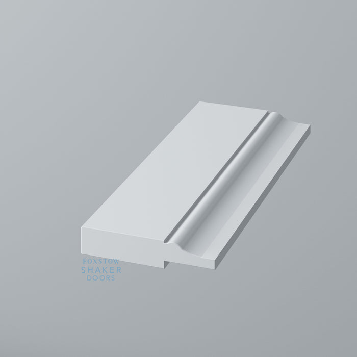 Detail: Primed Shaker Wardrobe Door with Ogee Mouldings