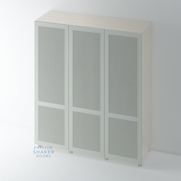 Painted, Shaker Reeded Wardrobe Door for IKEA PAX