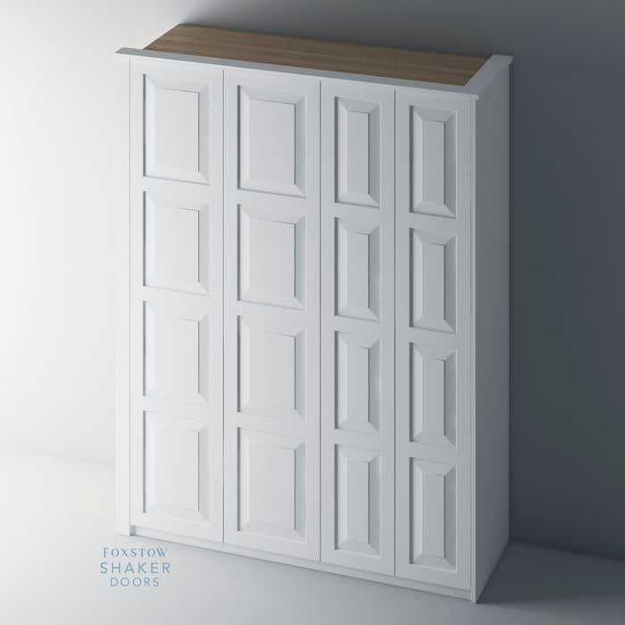 Primed, Shaker Style with Raised Panel PAX Set